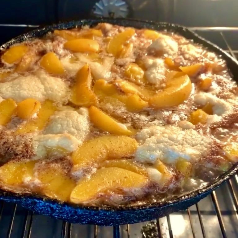 Recipe: Skillet Peach Cobbler - Talking With Tami