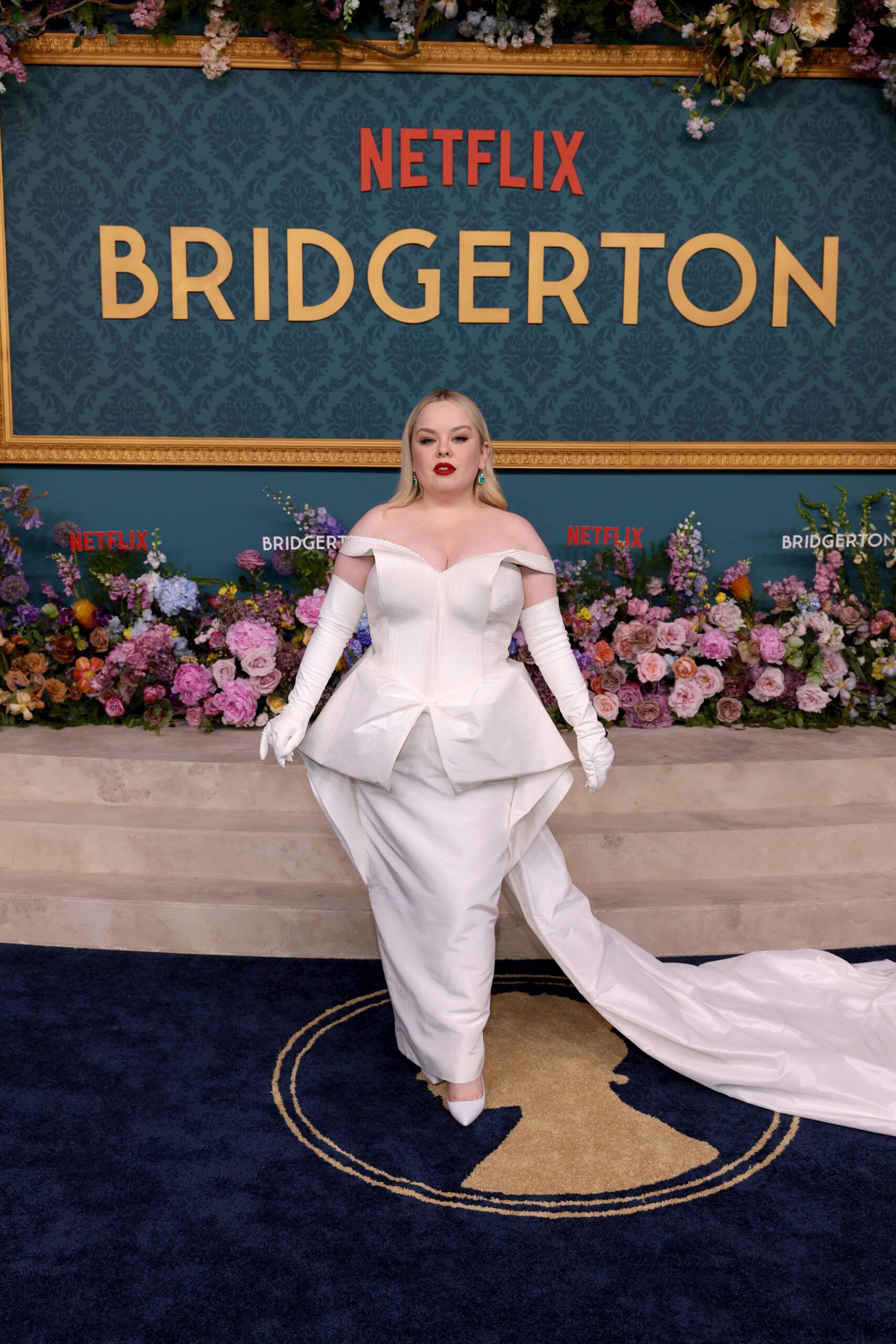 Wardrobe Breakdown: Nicola Coughlan White Gown At Bridgerton Premiere In NYC