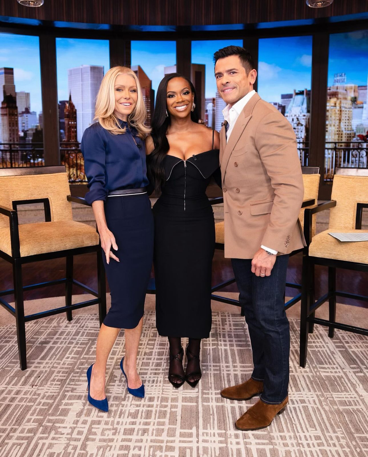 Celebrity Style: Kandi Burruss’ Black Zipper Dress On Live Kelly And Mark